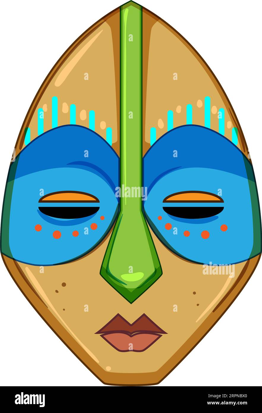 africa tribal mask cartoon vector illustration Stock Vector Image & Art