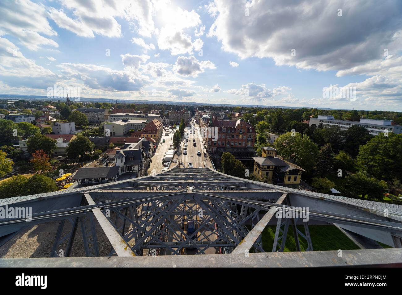 Elbe Bridge Blue Wonder Stock Photo