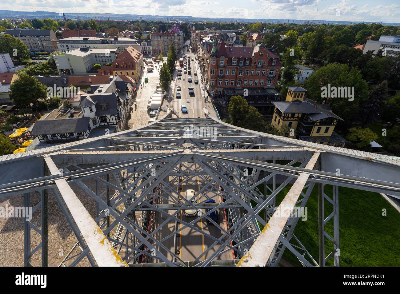 Elbe Bridge Blue Wonder Stock Photo