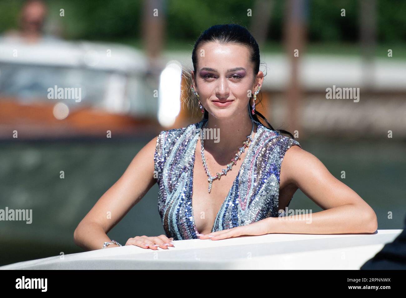 Venice, Italy. 05th Sep, 2023. Valentina Corvino arriving at the