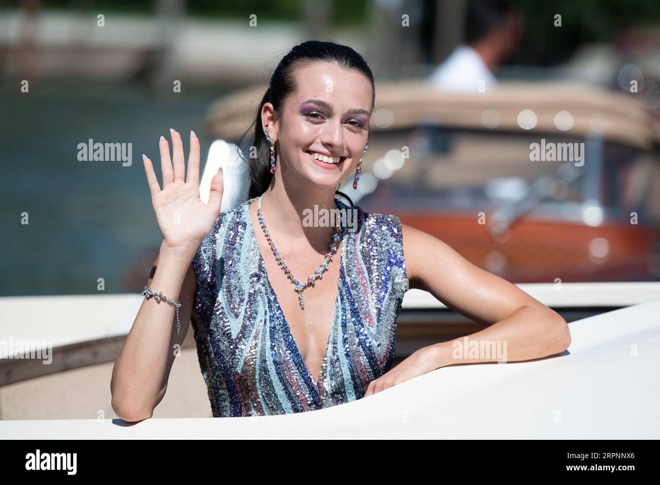 Venice, Italy. 05th Sep, 2023. Valentina Corvino arriving at the