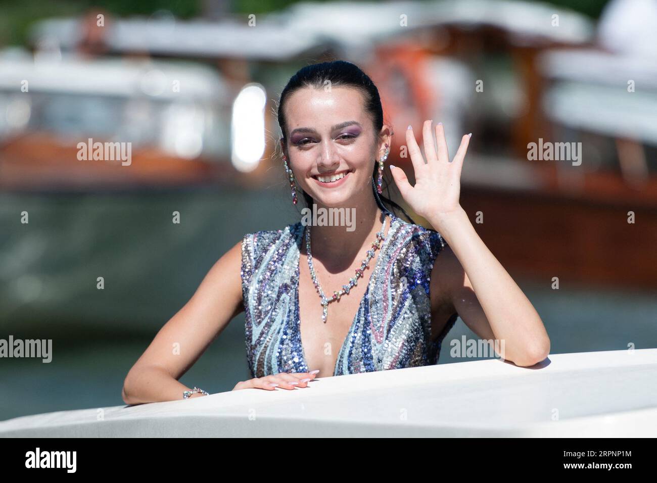 Venice, Italy. 05th Sep, 2023. Valentina Corvino arriving at the