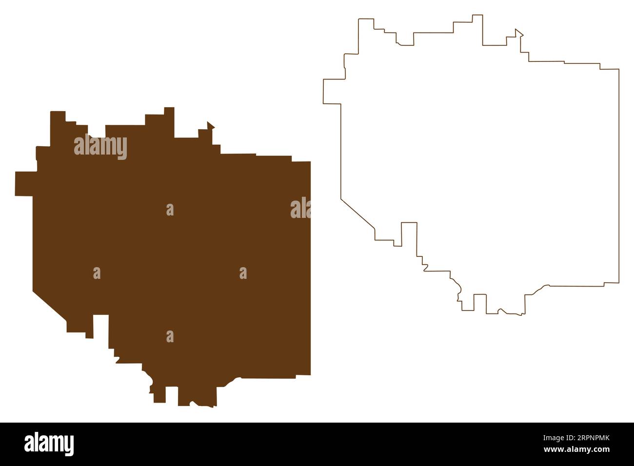 Barkly Region (Commonwealth of Australia, Northern Territory, NT) map vector illustration, scribble sketch Barkly Shire map Stock Vector