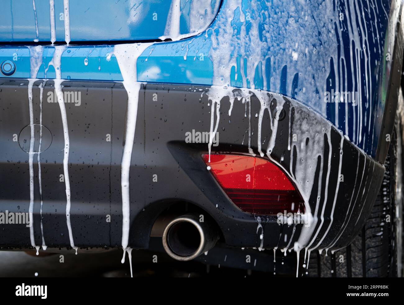 Car Detailer Washing Auto with Soap Stock Image - Image of