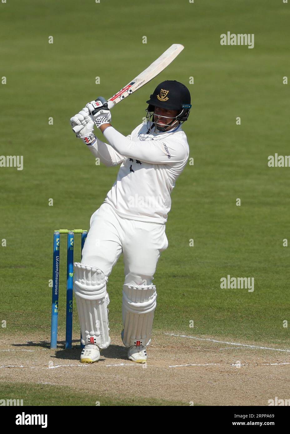Sussex's Tom Haine during day three of the LV= Insurance County  Championship division two match at the Seat Unique Riverside, County  Durham. Picture date: Tuesday September 5, 2023 Stock Photo - Alamy