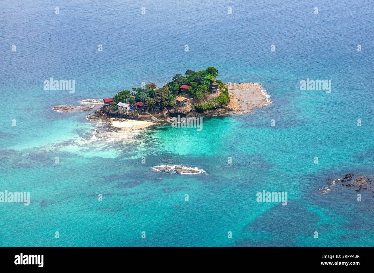 Panama, one of the 135 islands of the Pearl Islands, near Contadore