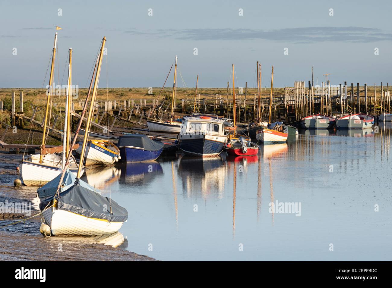 Peace and tranquility in Morton Creek, early morning, Norfolk coast, East Anglia Stock Photo