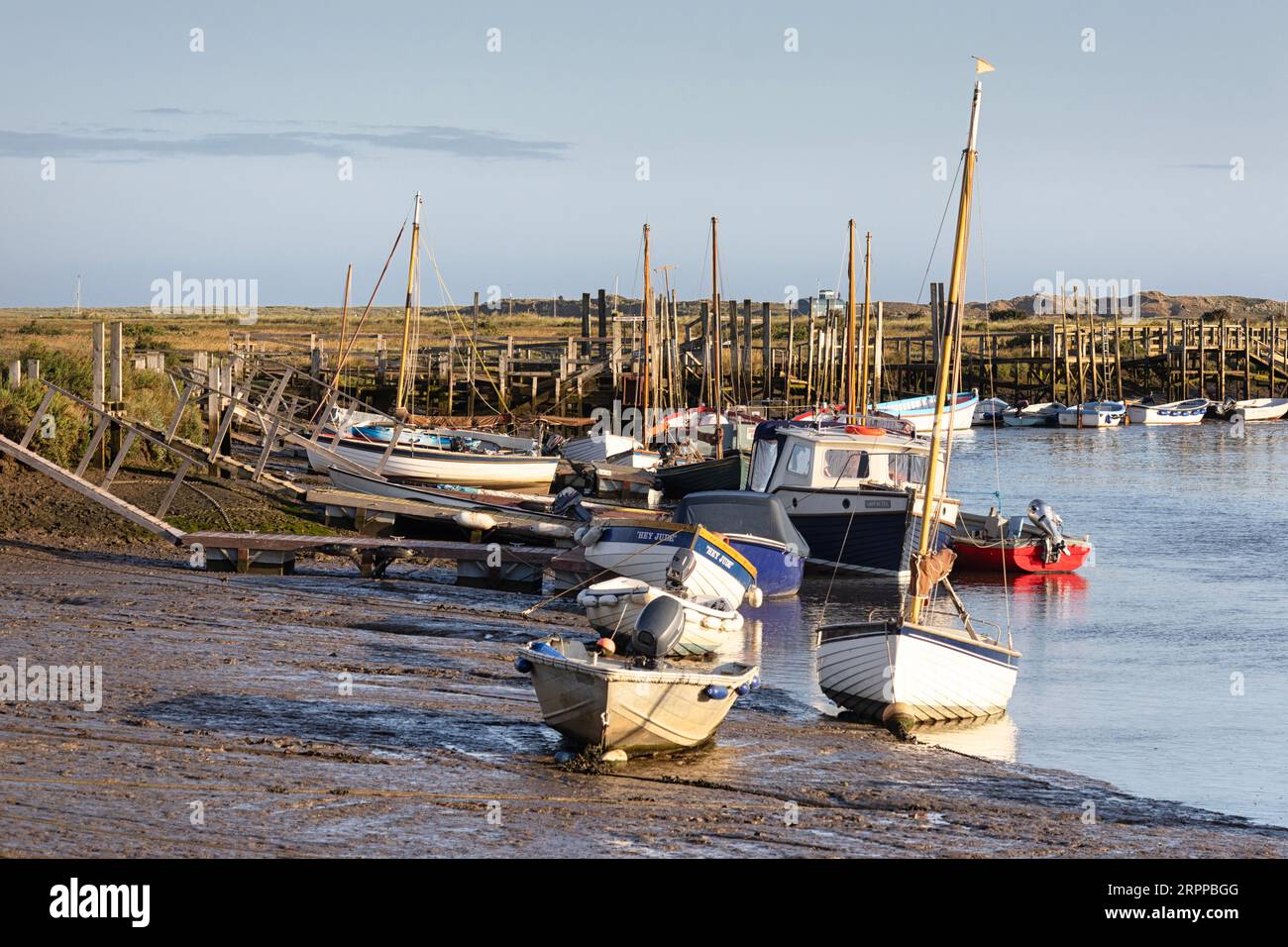 Peace and tranquility in Morton Creek, early morning, Norfolk coast, East Anglia Stock Photo