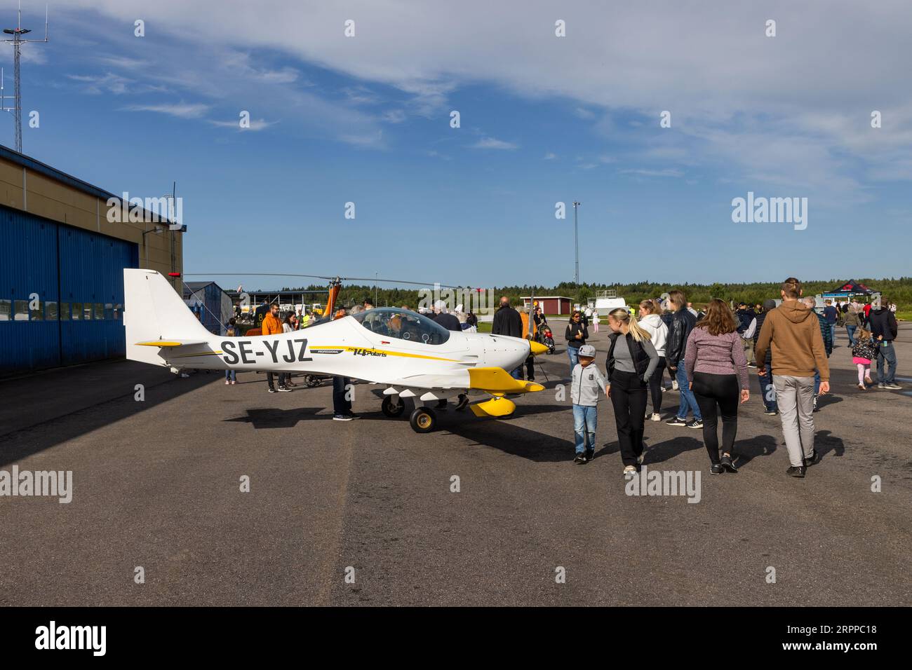 Airport day at Örebro airport, Örebro, Sweden. Stock Photo