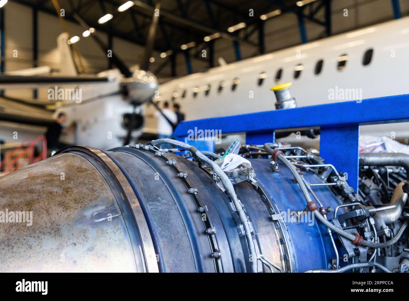 TAM, Täby Air Maintenance AB, at Örebro airport, Örebro, Sweden. Stock Photo