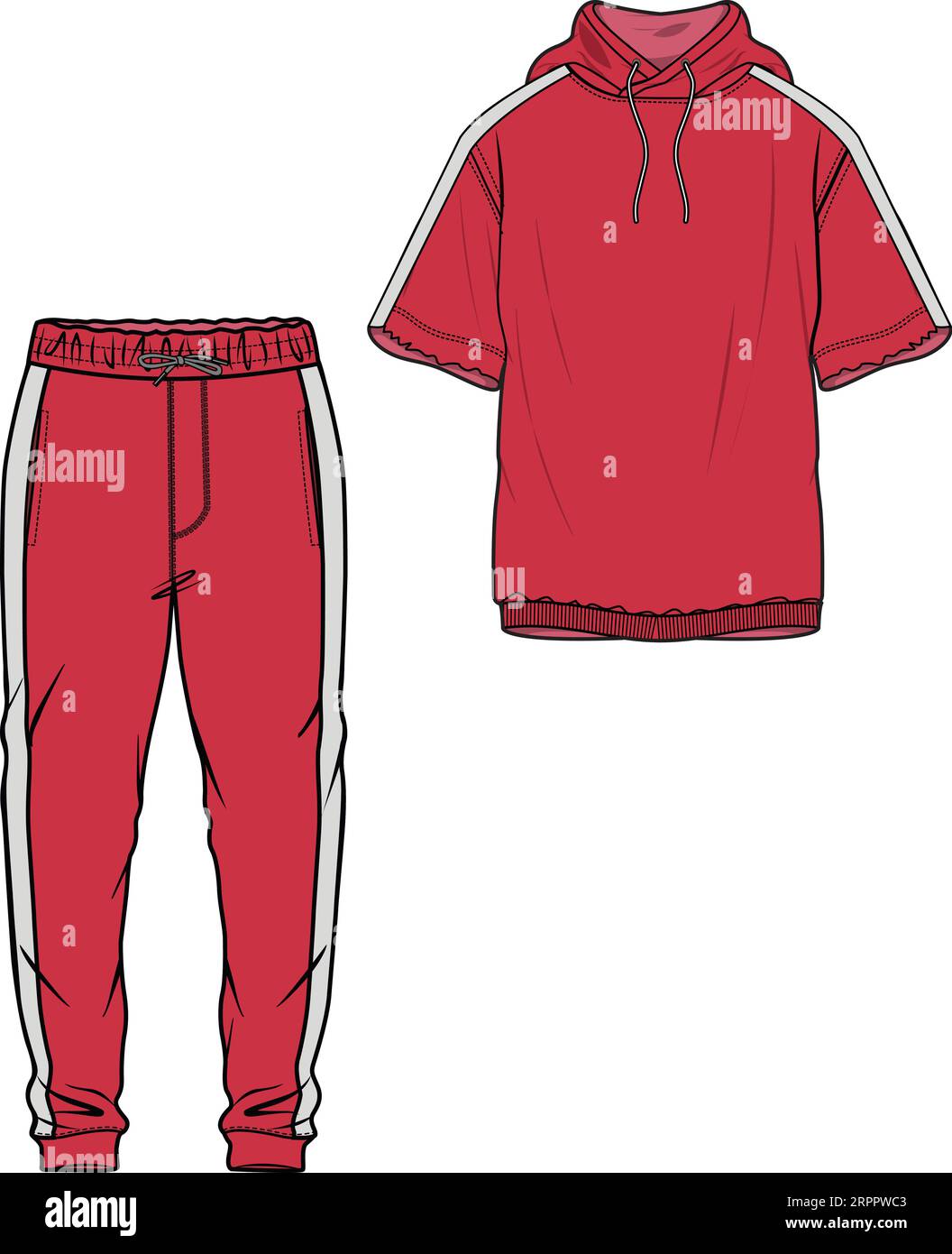 UNISEX WEAR SPORTS WEAR COORDINATE TRACKCUIT TOP AND JOGGER SET VECTOR