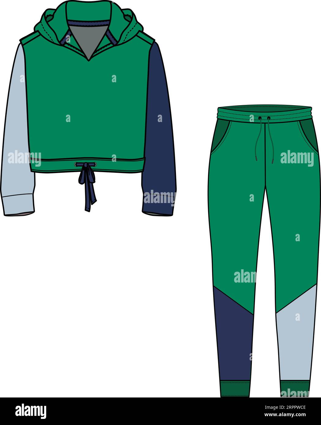 UNISEX WEAR SPORTS WEAR COORDINATE TRACKCUIT TOP AND JOGGER SET VECTOR