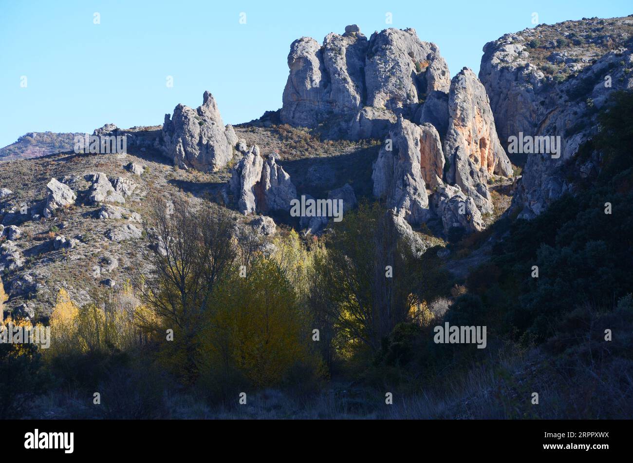 Karst mountains in the Sierra del Moncayo massif, northeastern Spain