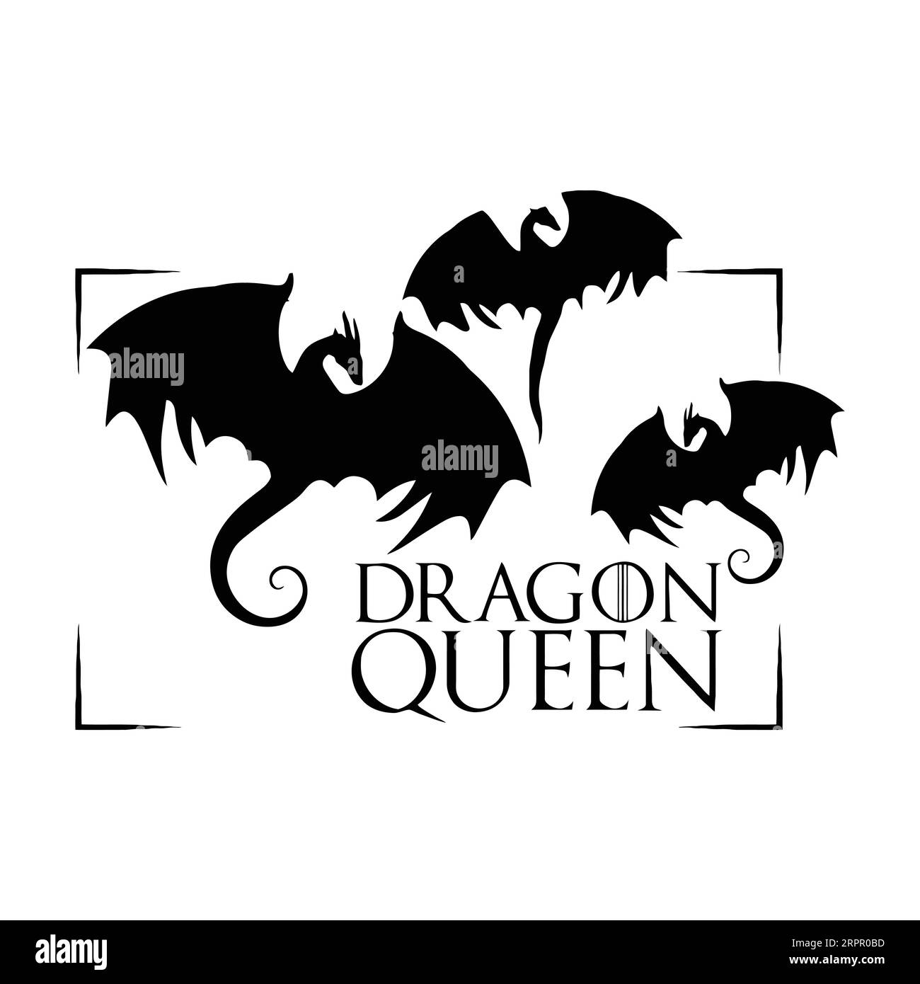 Mother Of Dragons T-Shirt With Dragon Silhouette Mother Of Dragons T-Shirt With Dragon Silhouette
