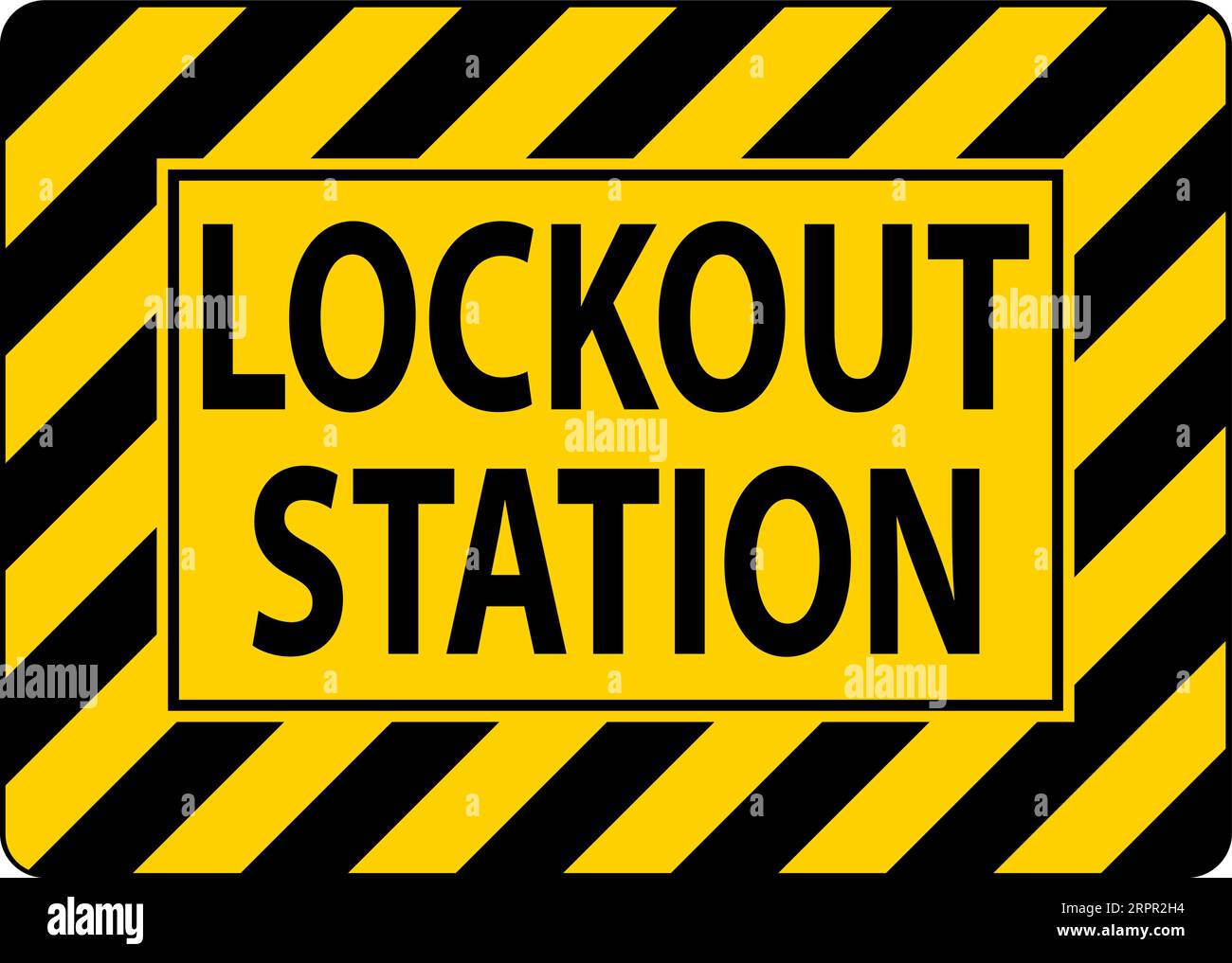 Lockout Station Sign, Lockout Station Stock Vector