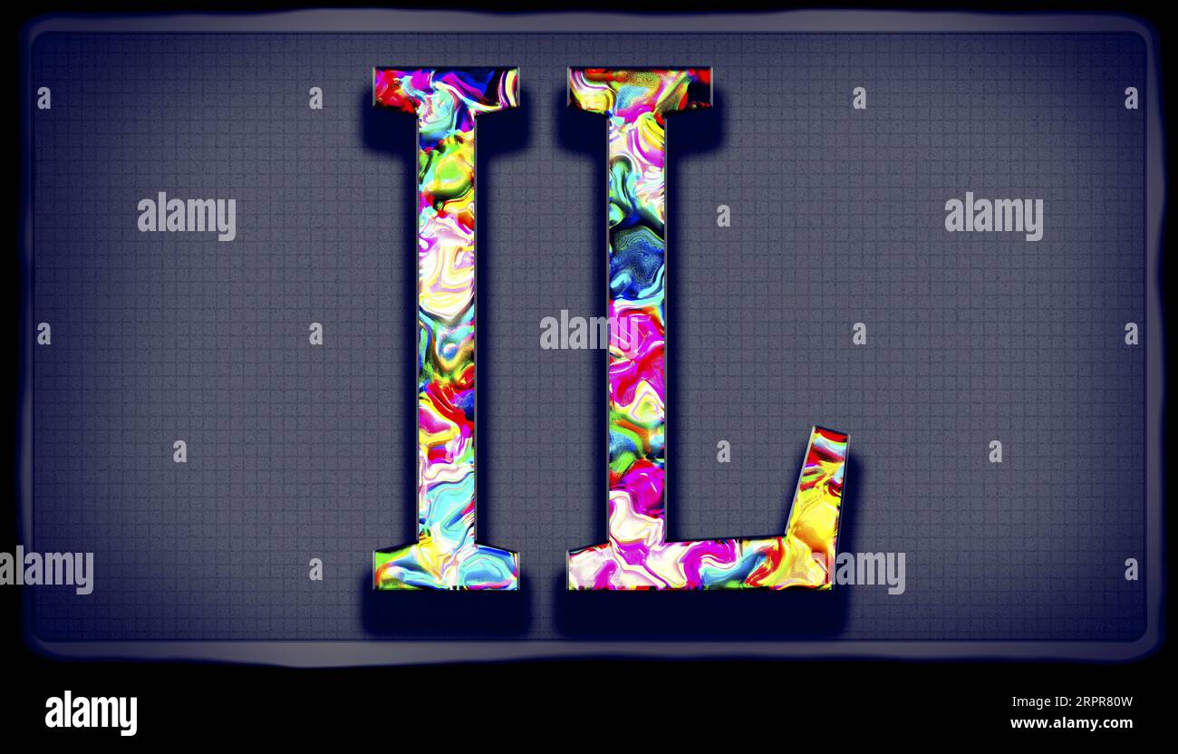 Double letter signature IL in an unique design named Painter rough