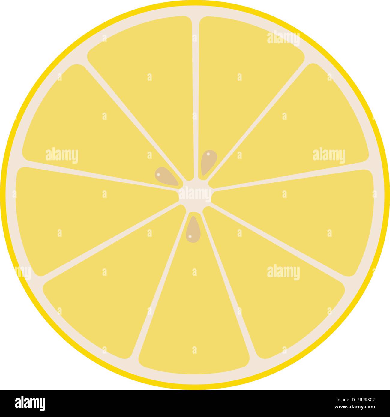Slice Of Lemon Stock Vector
