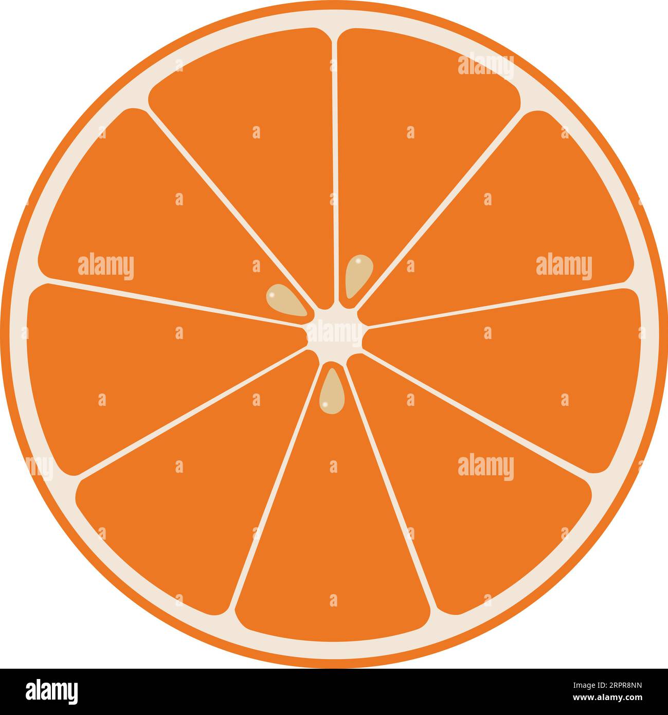 Slice Of Orange Stock Vector