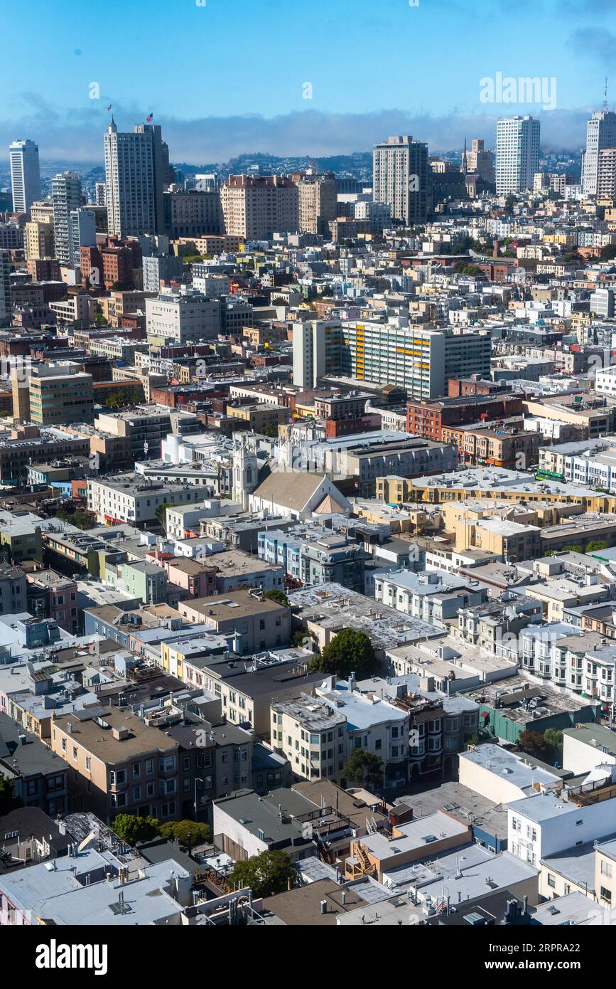 View from Coit tower in San Francisco Stock Photo
