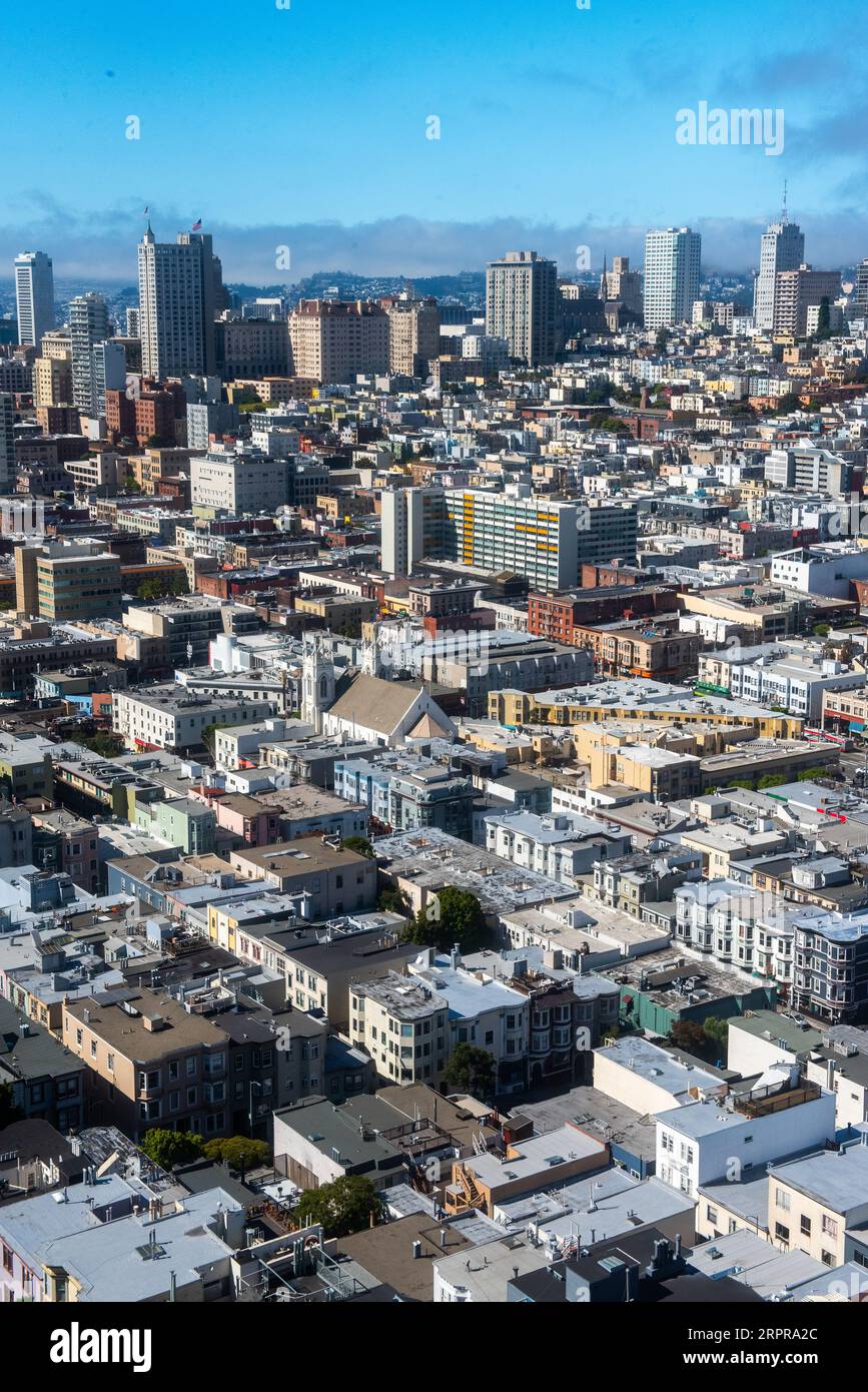 View from Coit tower in San Francisco Stock Photo