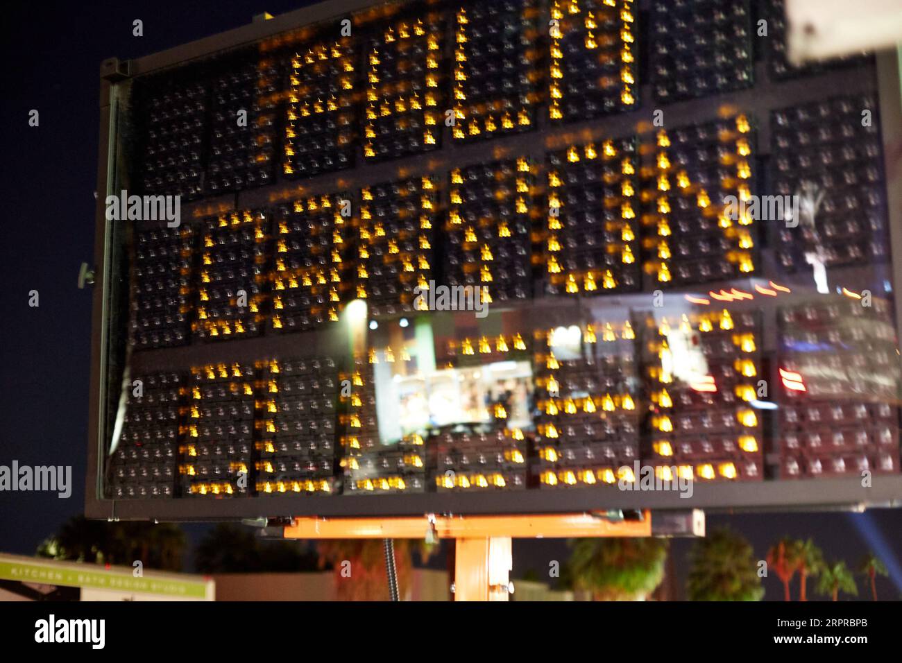 Palm Springs, California, USA. 12th Oct, 2014. A traffic warning sign ''Palm Canyon Closed'' street closure for the Thursday night Palm Springs Street Fair. (Credit Image: © Ian L. Sitren/ZUMA Press Wire) EDITORIAL USAGE ONLY! Not for Commercial USAGE! Stock Photo