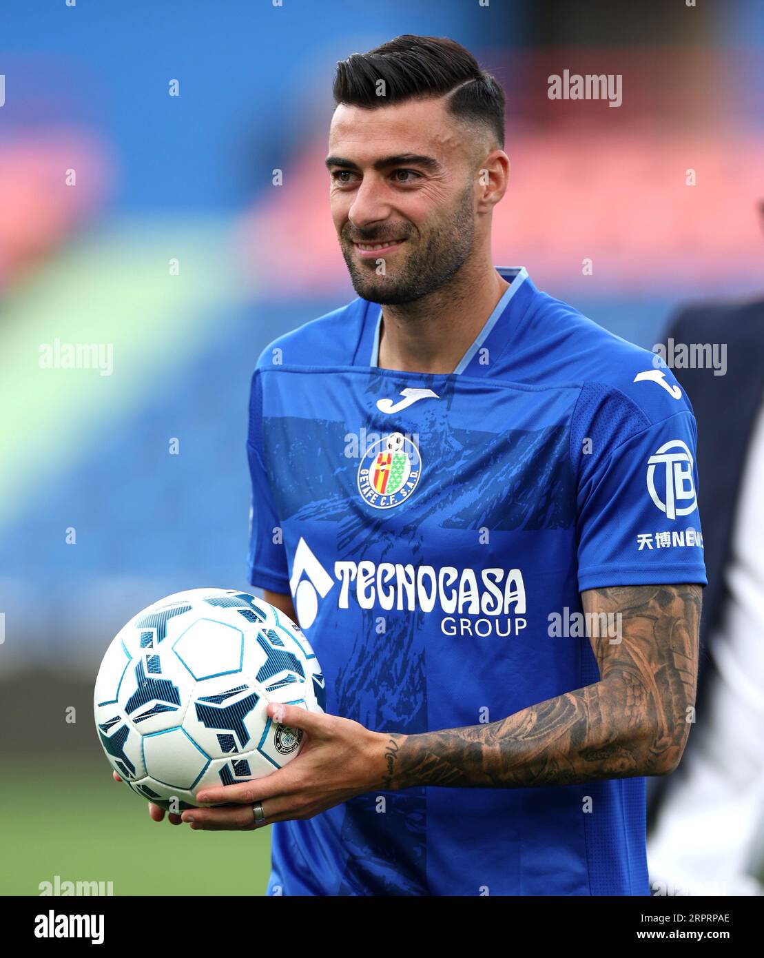 Getafe's Diego Rico during the presentation at Estadio Coliseum Alfonso Perez, Getafe, Spain. Picture date: Tuesday September 5, 2023. Stock Photo
