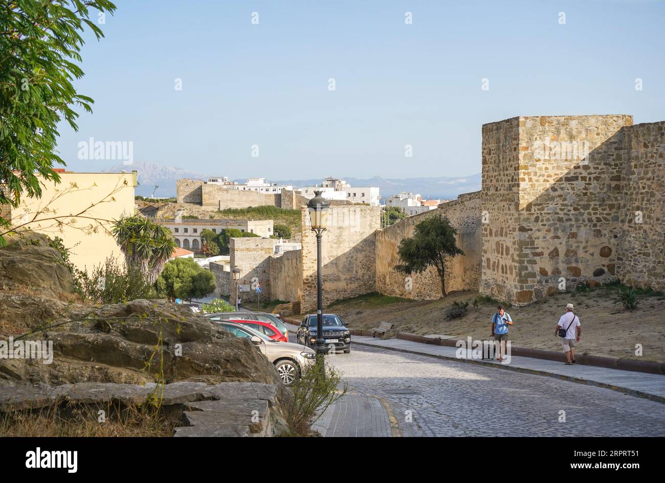 Tarifa Spain, Ancient city walls of Tarifa. Andalusia, Spain. Stock Photo