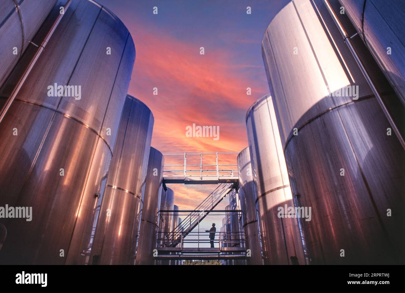 Bulk california large scale wine production hires stock photography