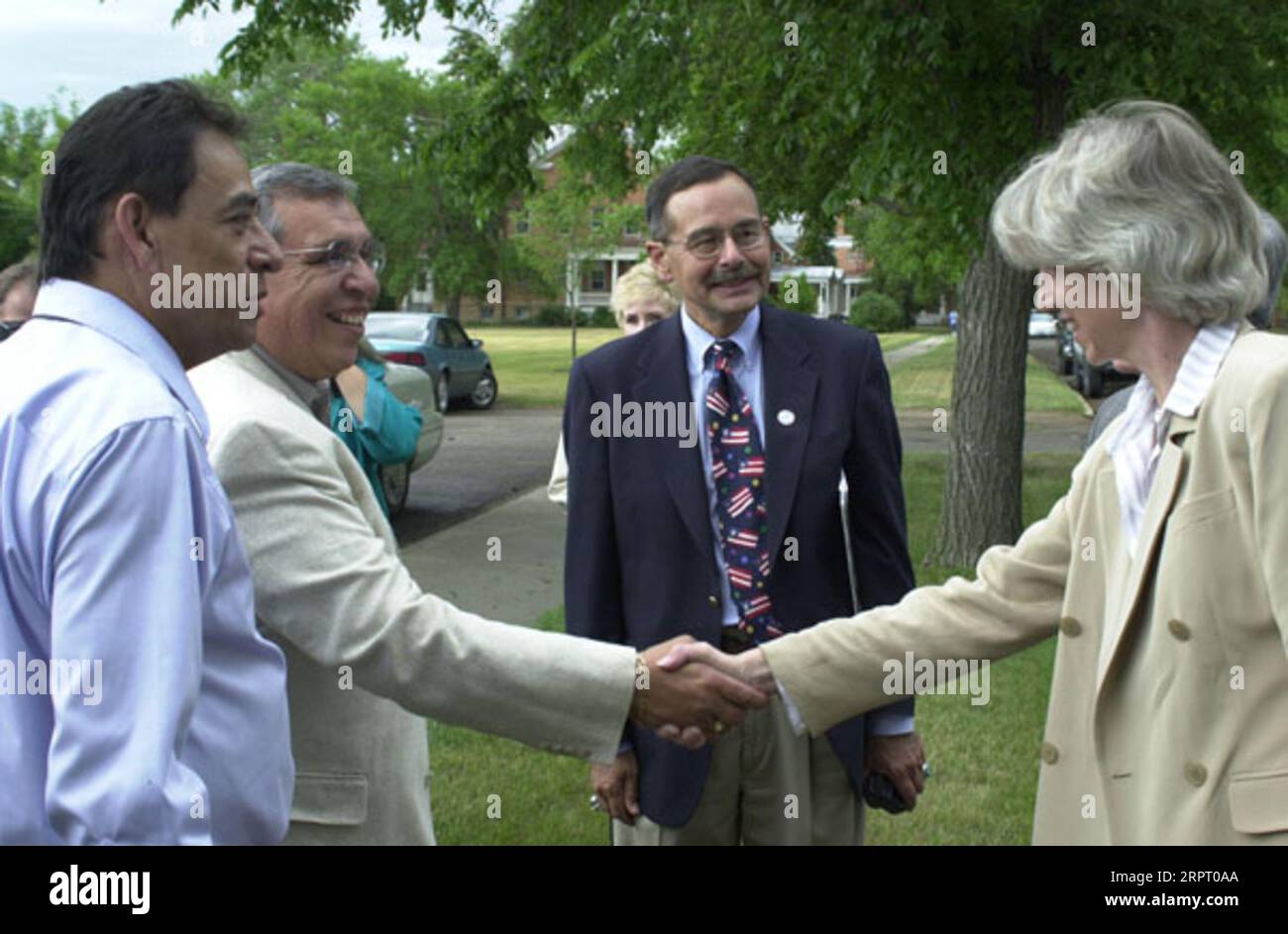 Secretary Gale Norton far right greeting hosts for tour of the United Secretary Gale Norton far right greeting hosts for tour of the United