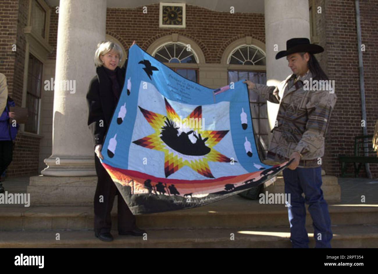 Secretary Gale Norton with Tex Hall Chairman of the Three Affiliated Secretary Gale Norton with Tex Hall Chairman of the Three Affiliated