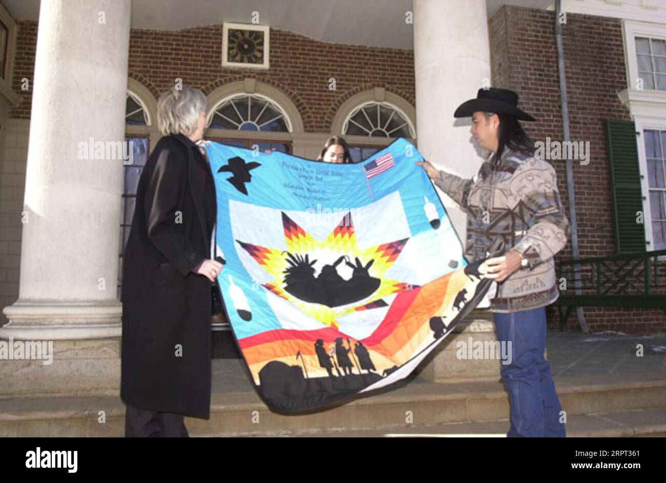 Secretary Gale Norton with Tex Hall Chairman of the Three Affiliated Secretary Gale Norton with Tex Hall Chairman of the Three Affiliated