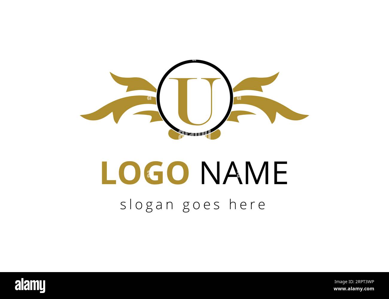 Letter U Wing Logo Design For Freight and Transportation Symbol Stock ...