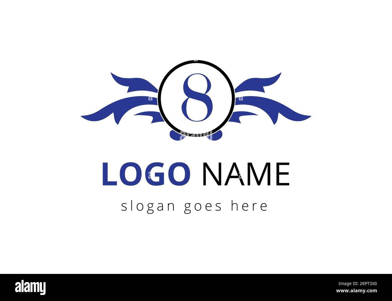 Letter 8 Wing Logo Design For Freight and Transportation Symbol Stock ...