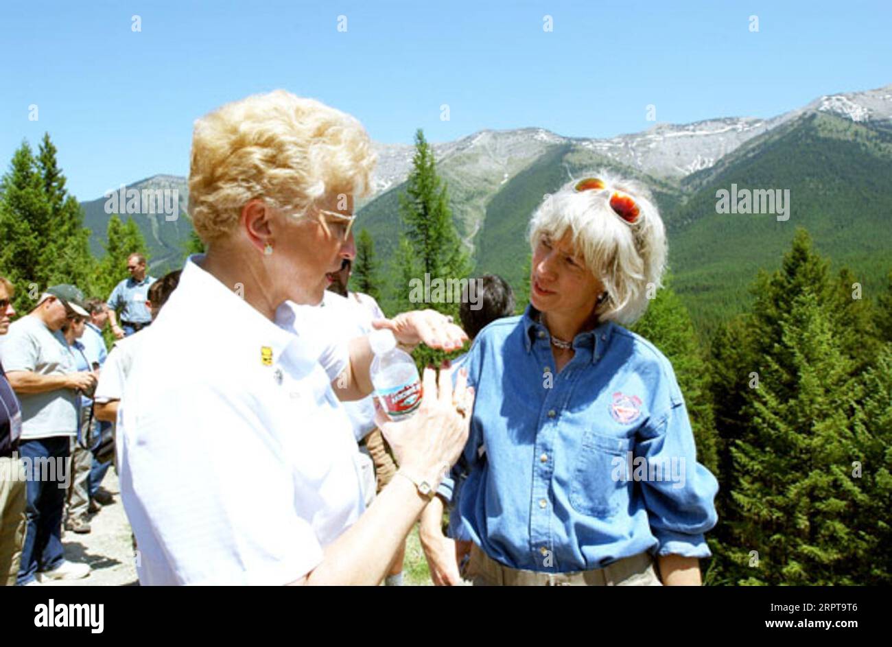 Montana Governor Judy Martz, left, with Secretary Gale Norton during ...