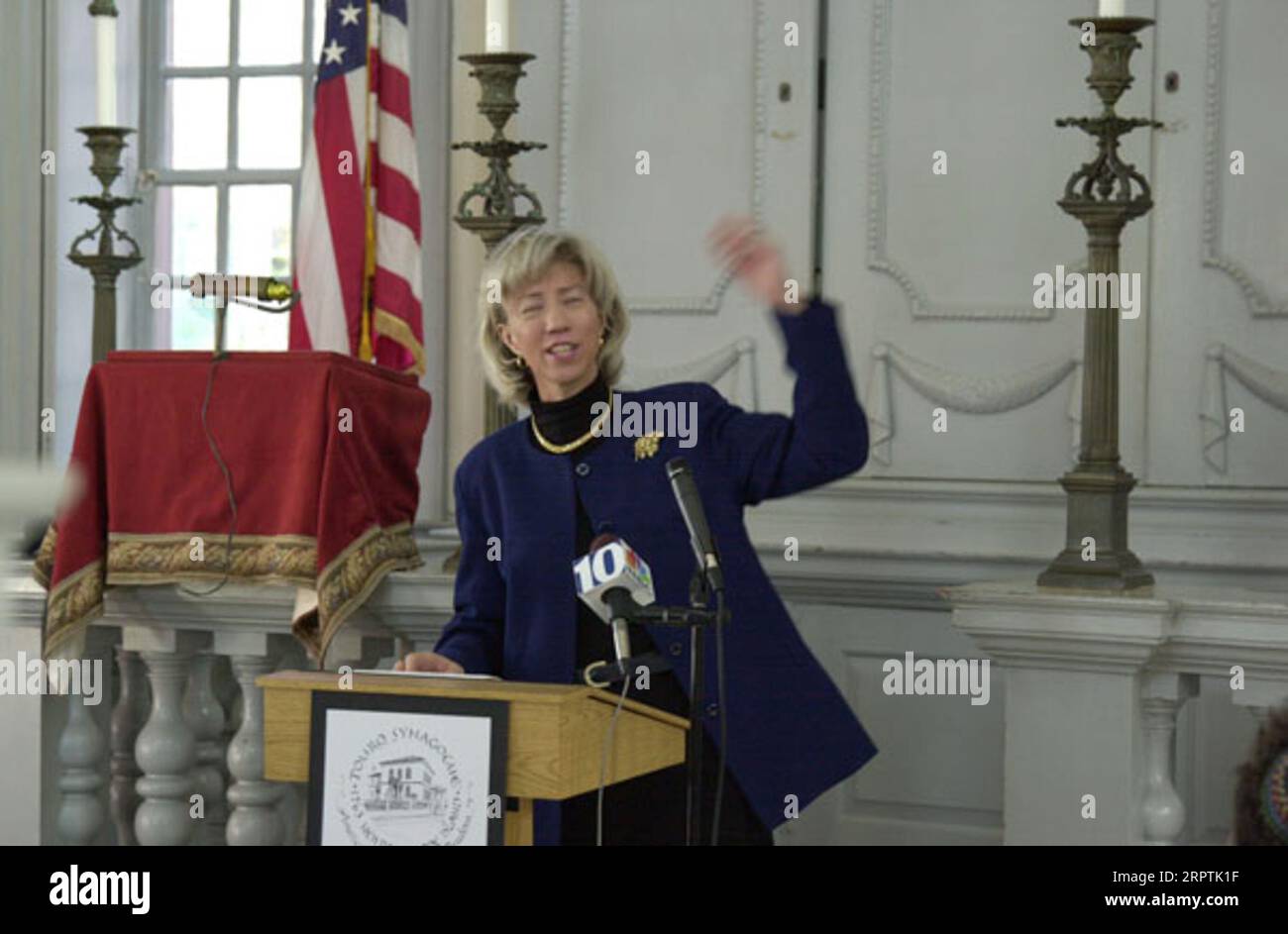 Secretary Gale Norton speaking at Touro Synagogue, Newport, Rhode
