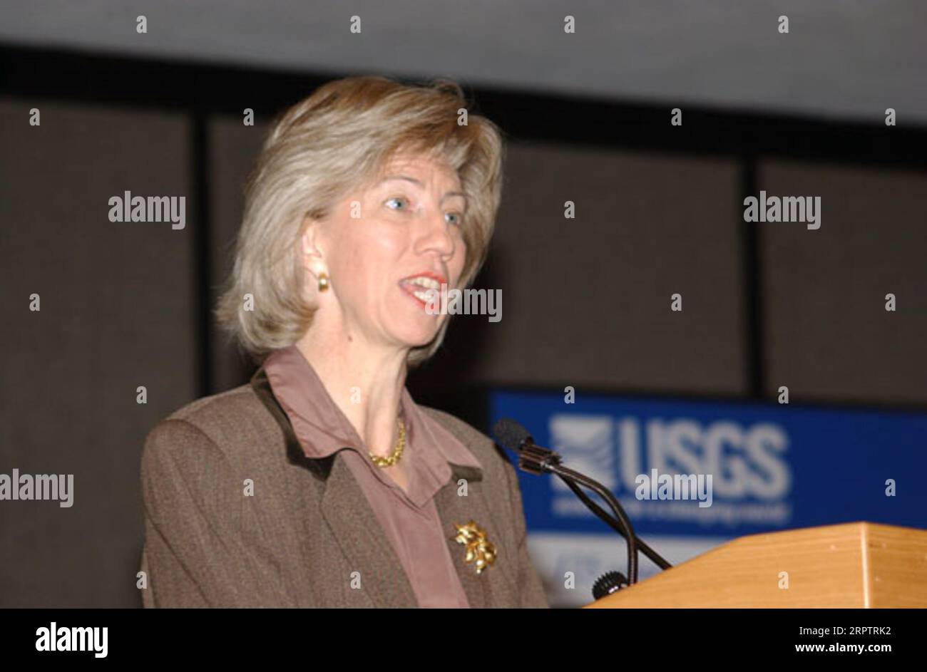 Secretary Gale Norton speaking at ceremony in Reston, Virginia, marking