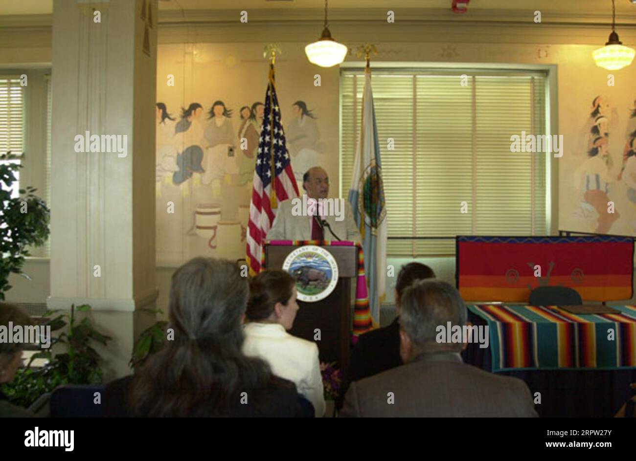 Assistant Secretary for Indian Affairs, Dave Anderson, speaking at