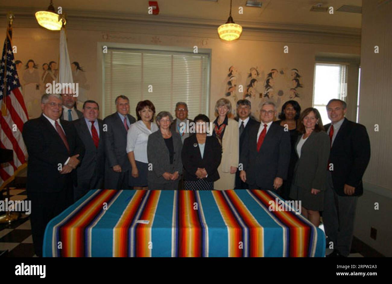 Secretary Gale Norton joining officials, including Arizona Senator Jon