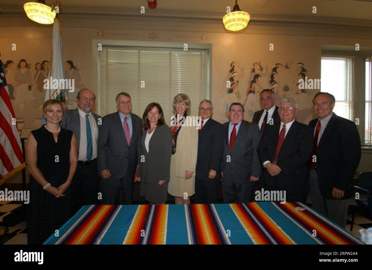 Secretary Gale Norton joining officials, including Arizona Senator Jon