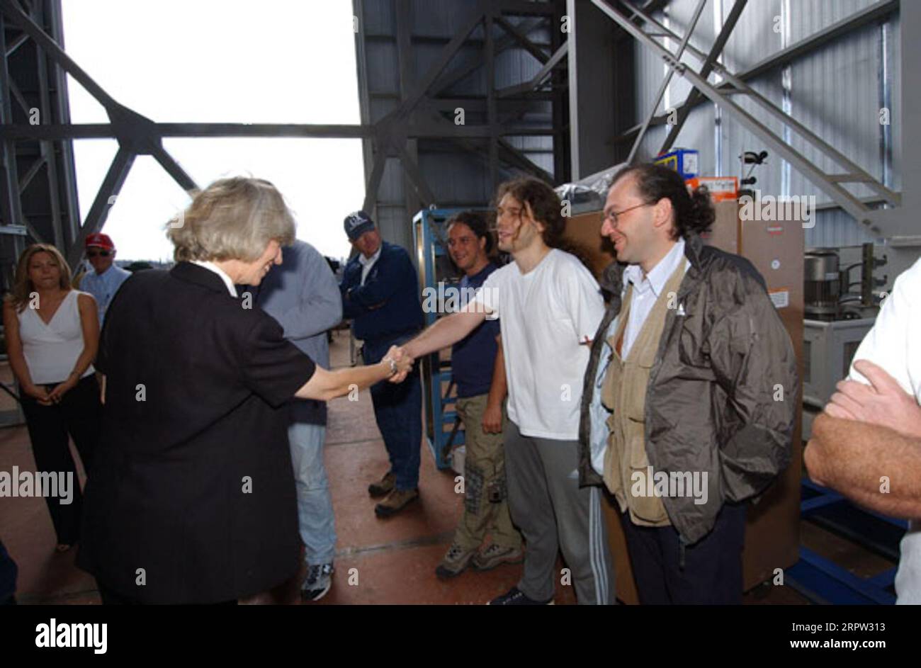 Secretary Gale Norton, left, with staff of the Mount Graham ...