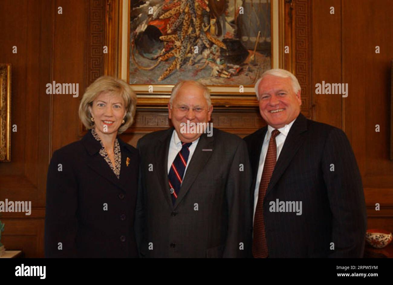 Secretary Gale Norton, Deputy Secretary J. Steven Griles posing with ...