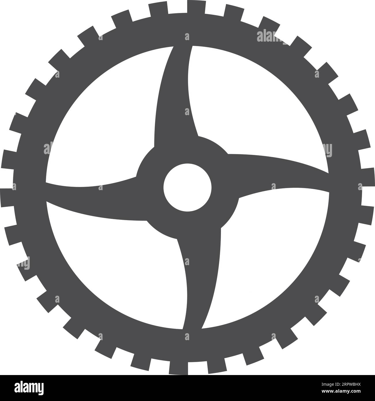 Gear icon. Clockwork symbol. Black cogwheel machinery Stock Vector