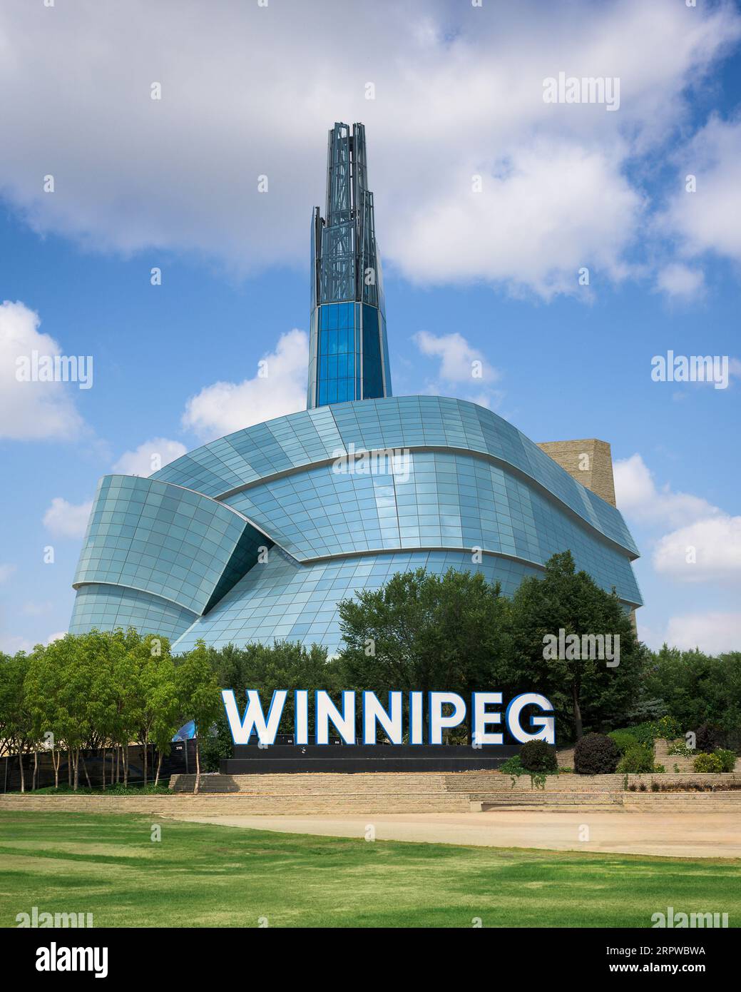 Canadian Museum for Human Rights at 85 Israel Asper Way in Winnipeg, Manitoba Stock Photo