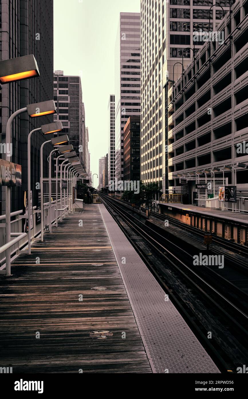 Chicago Commuter Views Stock Photo