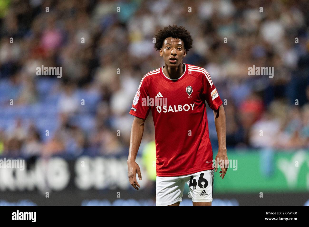 Bolton, UK, 5th September, 2023, Ben Collins of Salford City during the ...
