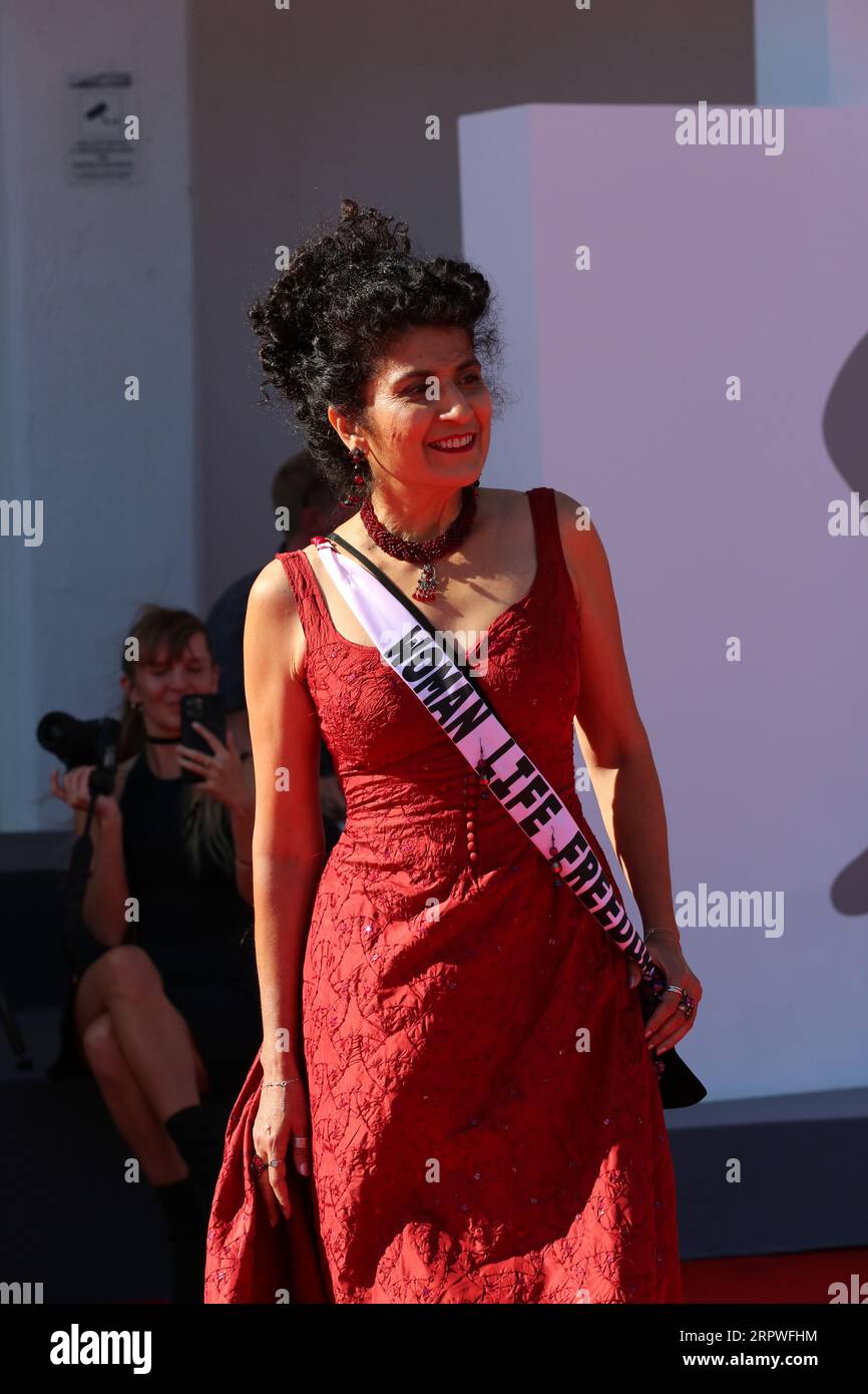 Venice, Italy, 5th September, 2023. Behi Djanati Atai arriving on the red carpet for the film Green Border (Zielona Granica) gala screening at the 80th Venice International Film Festival in Venice, Italy. Credit: Doreen Kennedy/Alamy Live News. Stock Photo