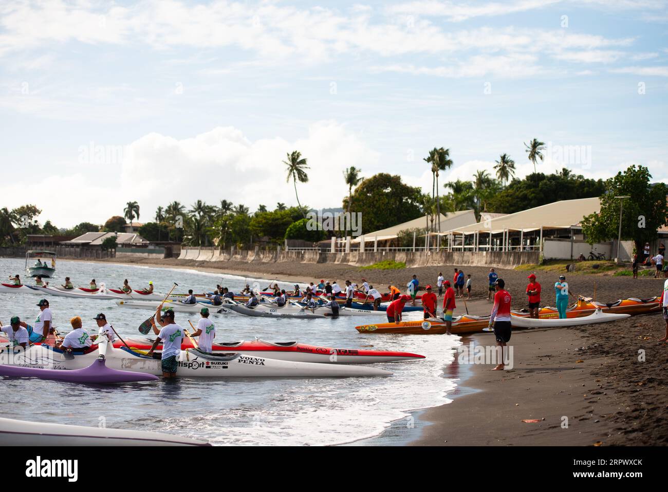 HEIVA VA’A Parc Aorai Tini Hau 2023 Stock Photo