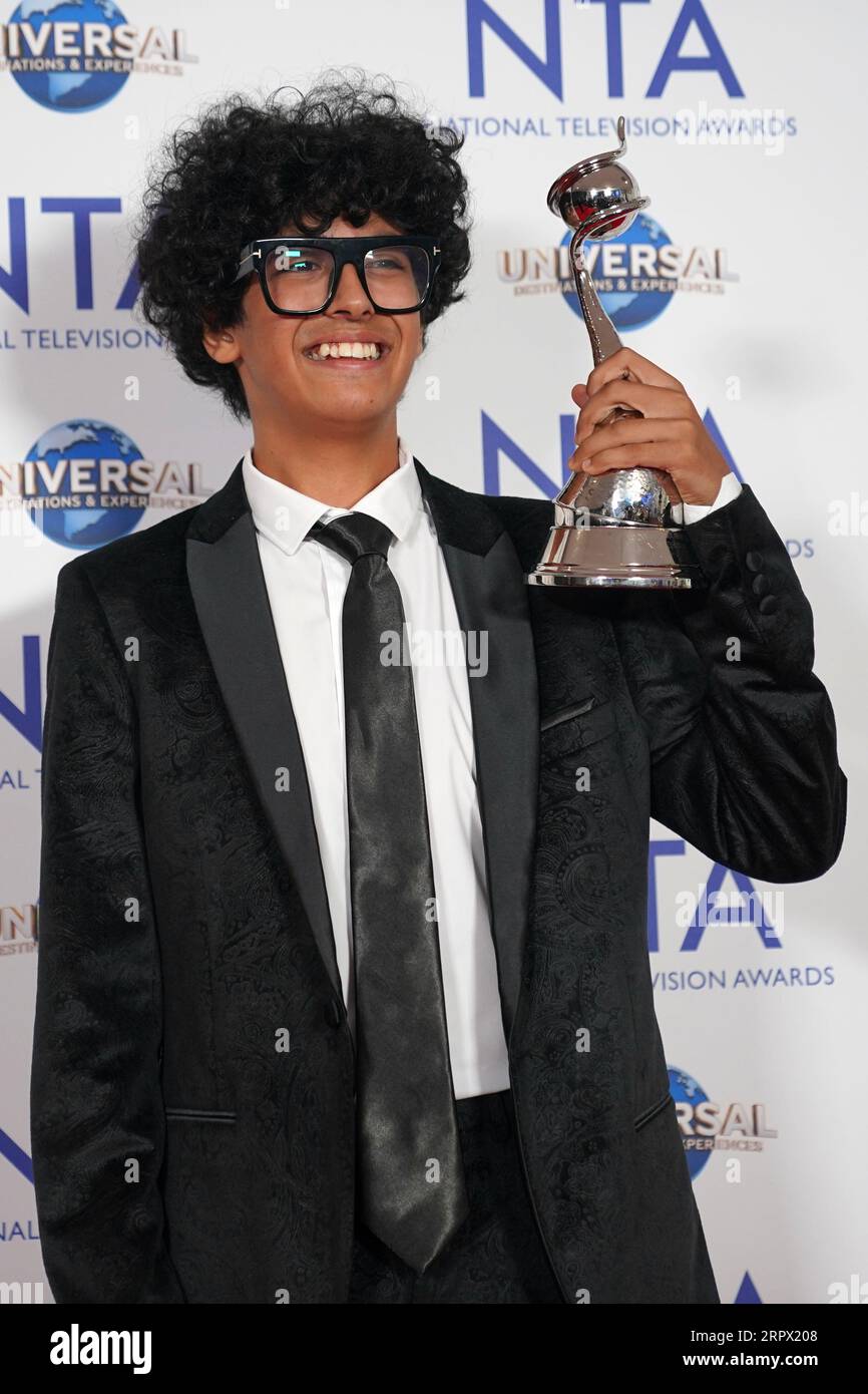 Moosa Mostafa, collecting the New Drama award on behalf of "Wednesday
