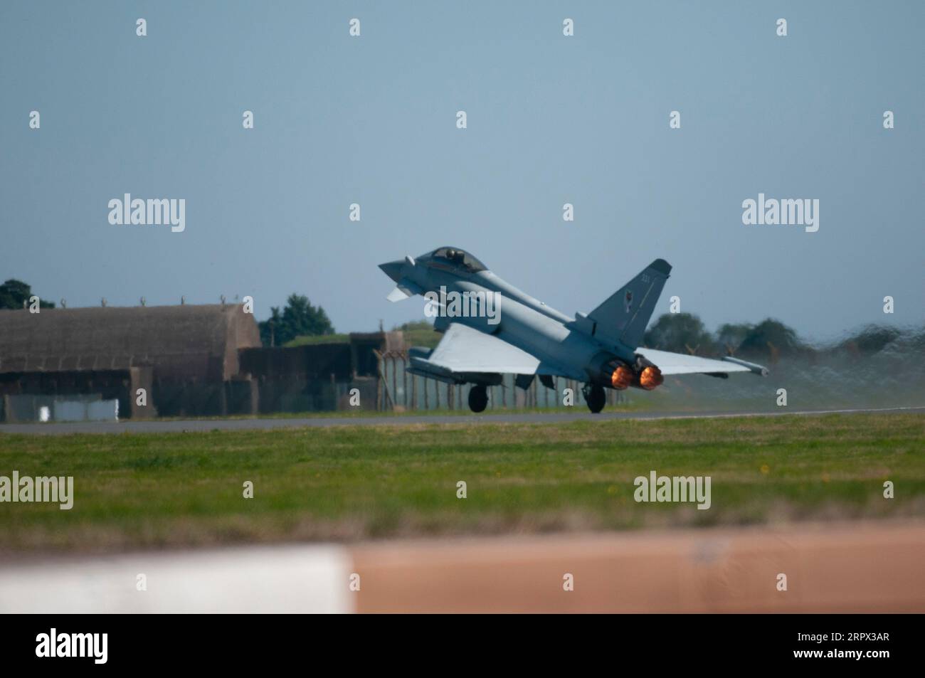 Coningsby, UK. 5th Sep, 2023. RAF Typhoon aircraft practicing at RAF