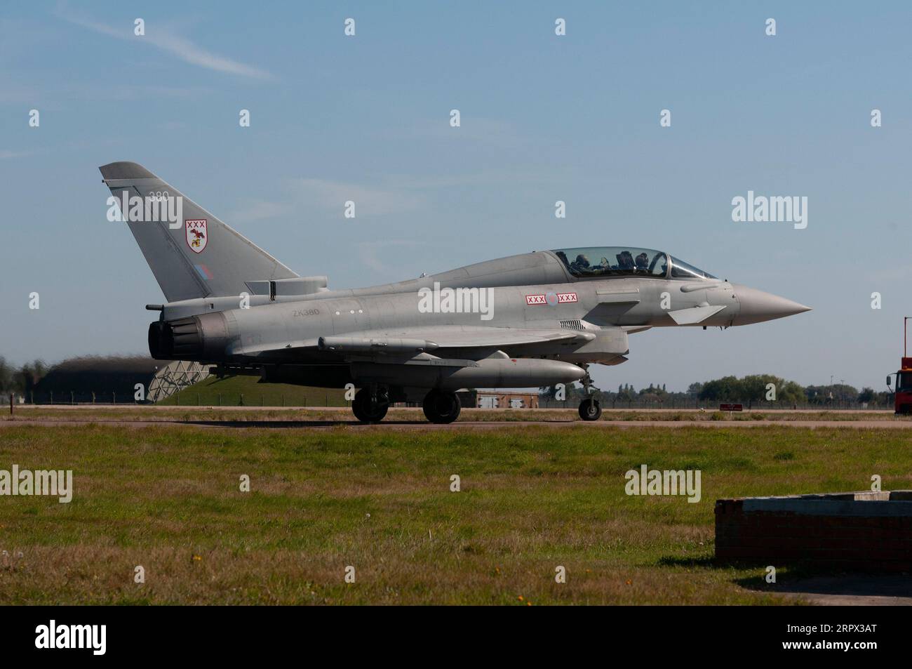 Coningsby, UK. 5th Sep, 2023. RAF Typhoon aircraft practicing at RAF